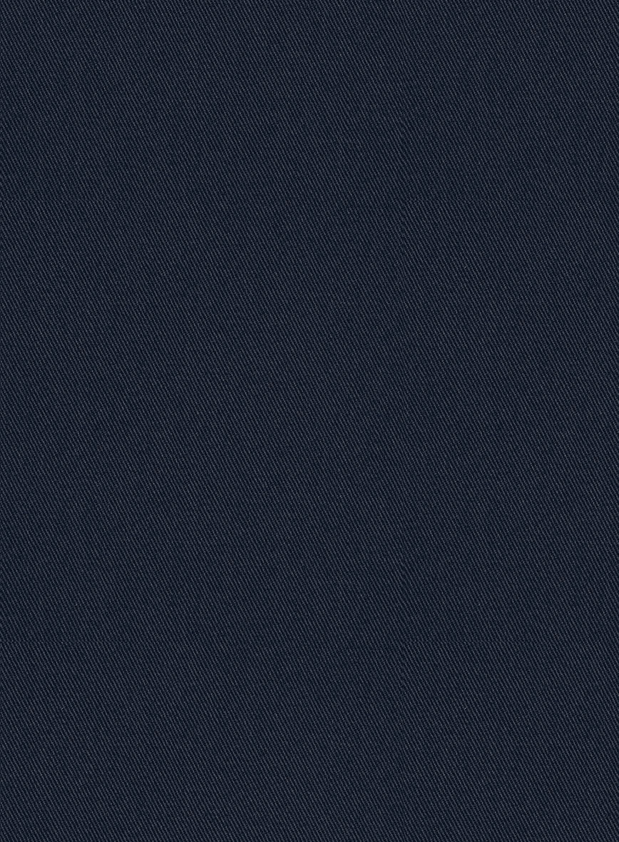 Scabal Dark Navy Cotton Stretch Jacket - StudioSuits