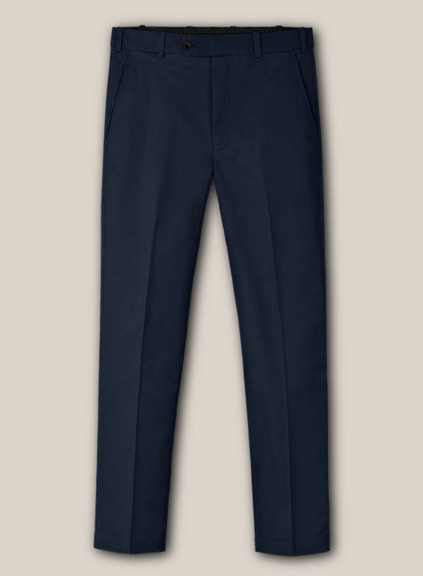 Scabal Dark Navy Cotton Stretch Suit - StudioSuits
