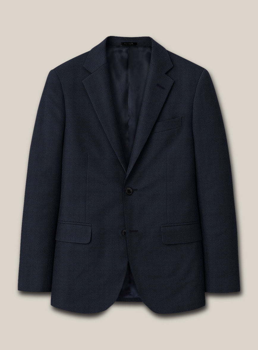 Scabal Drian Blue Wool Jacket - StudioSuits