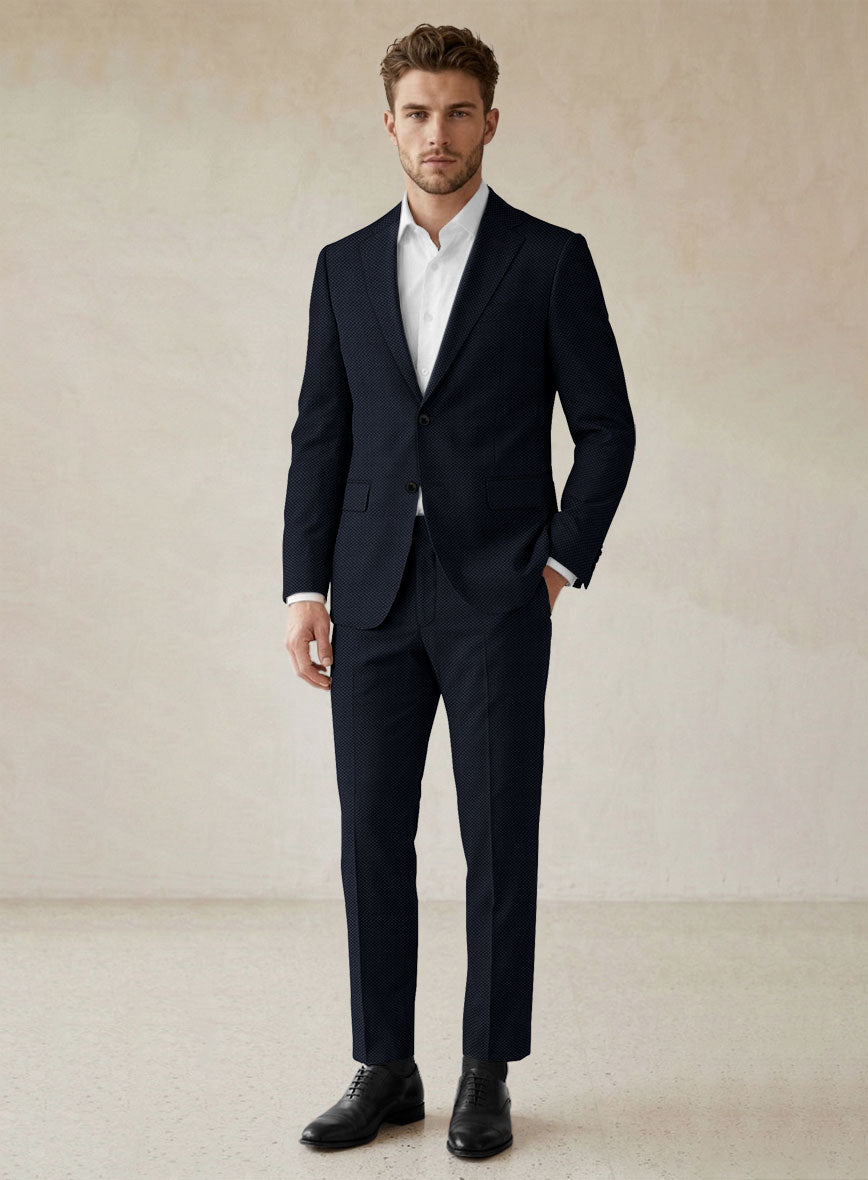 Scabal Drian Blue Wool Suit - StudioSuits