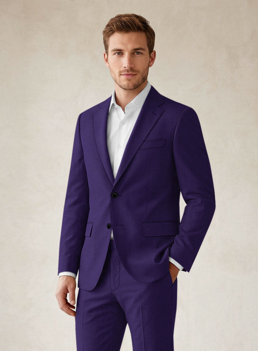 Scabal Eggplant Wool Jacket - StudioSuits