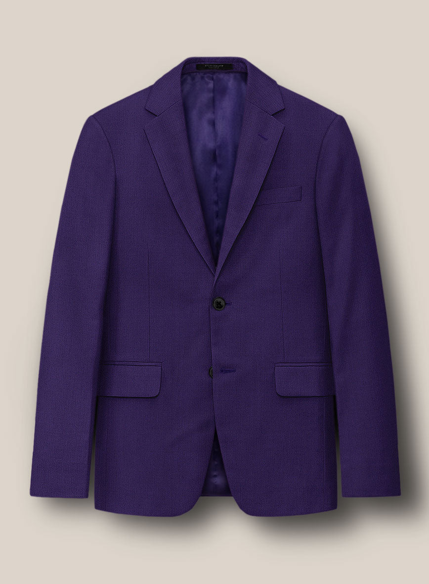 Scabal Eggplant Wool Jacket - StudioSuits