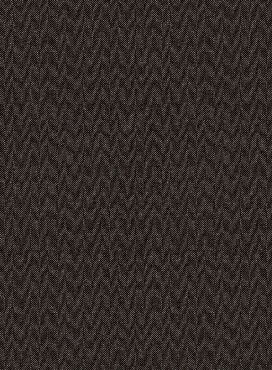 Scabal Erar Herringbone Brown Wool Jacket - StudioSuits