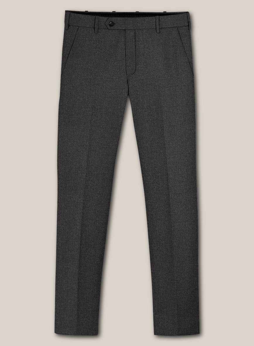 Scabal Ferbi Dark Gray Wool Pants - StudioSuits