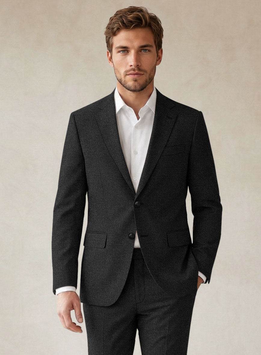 Scabal Ferbi Dark Gray Wool Suit - StudioSuits
