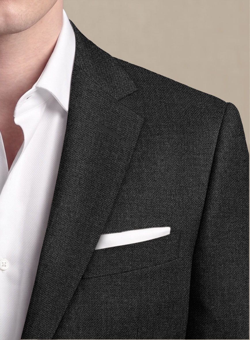 Scabal Ferbi Dark Gray Wool Suit - StudioSuits