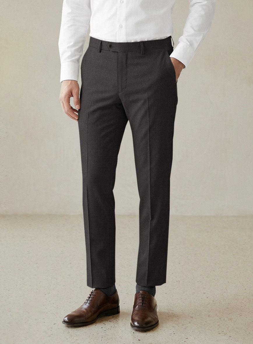 Scabal Gaci Brown Wool Pants - StudioSuits