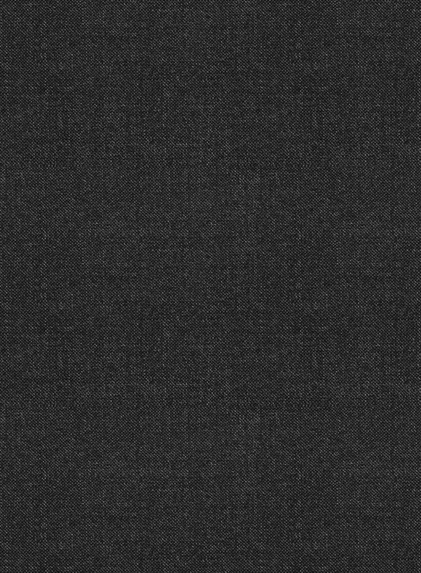 Scabal Gilbe Twill Charcoal Wool Pants - StudioSuits