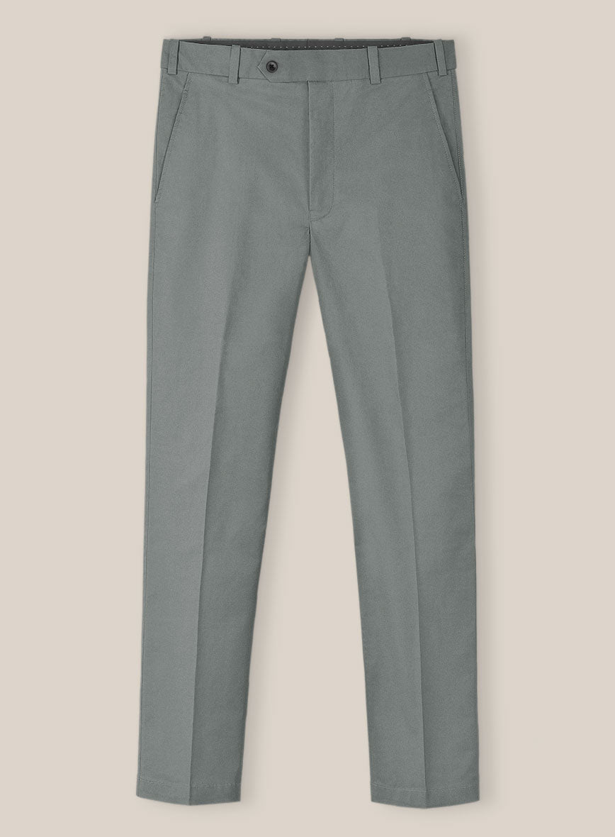 Scabal Gray Cotton Stretch Suit - StudioSuits