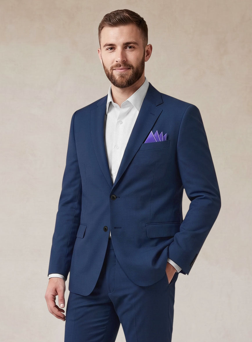 Scabal Indigo Blue Cotton Stretch Jacket - StudioSuits
