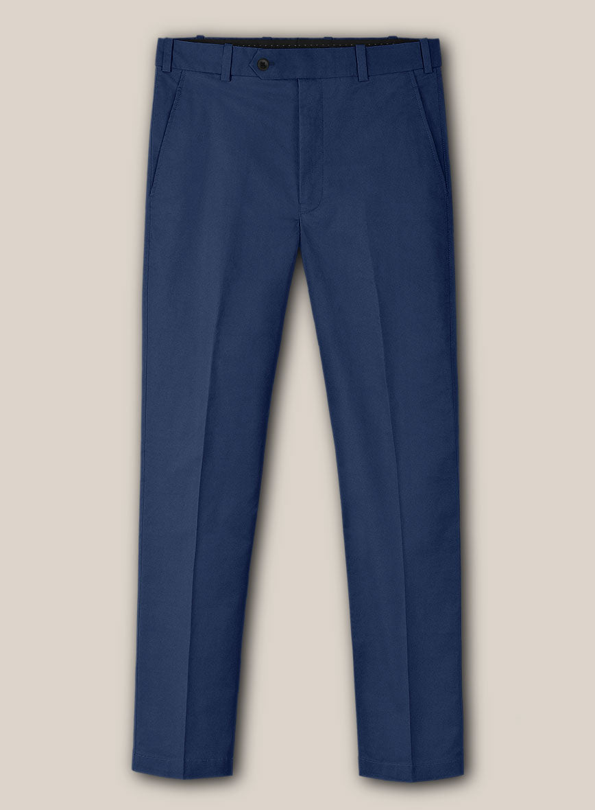 Scabal Indigo Blue Cotton Stretch Suit - StudioSuits