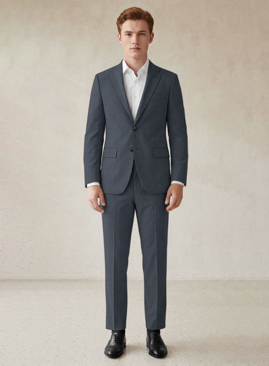 Scabal Isin Twill Blue Wool Suit - StudioSuits