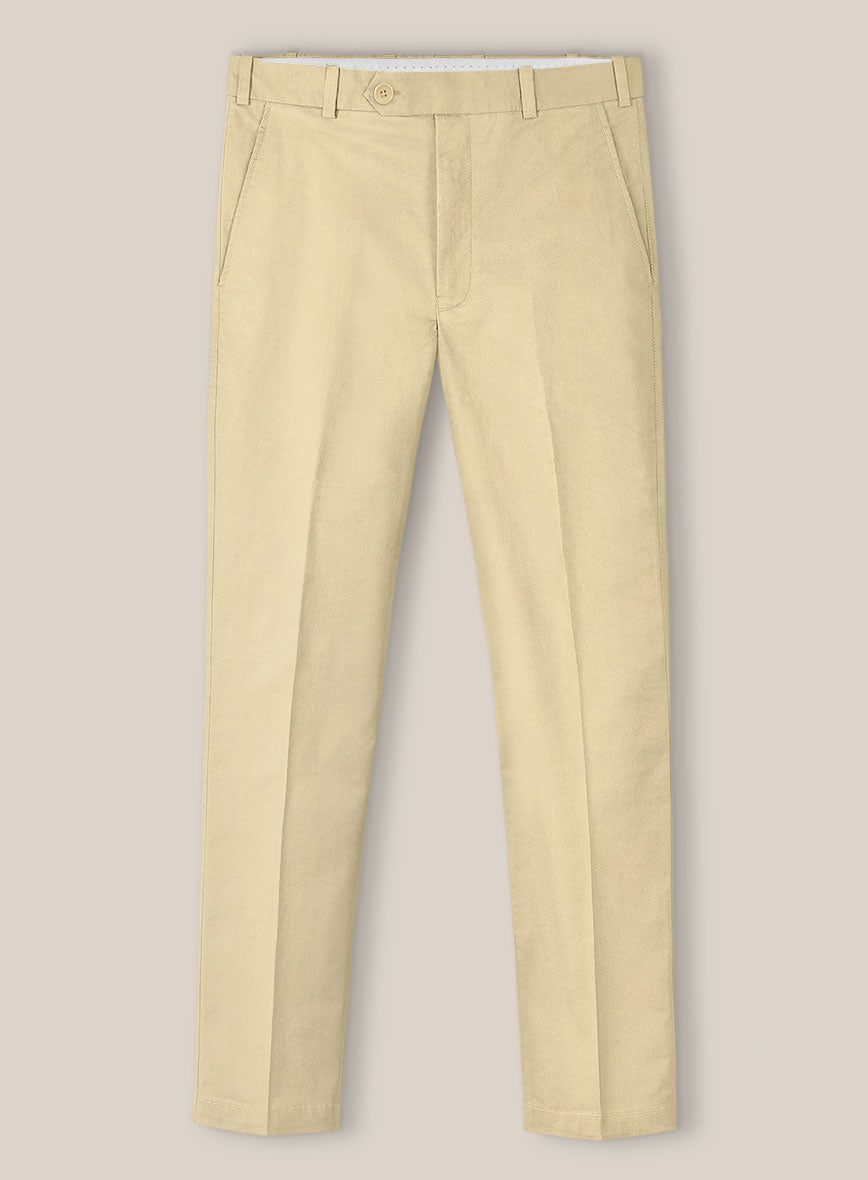 Scabal Latte Beige Cotton Stretch Suit - StudioSuits
