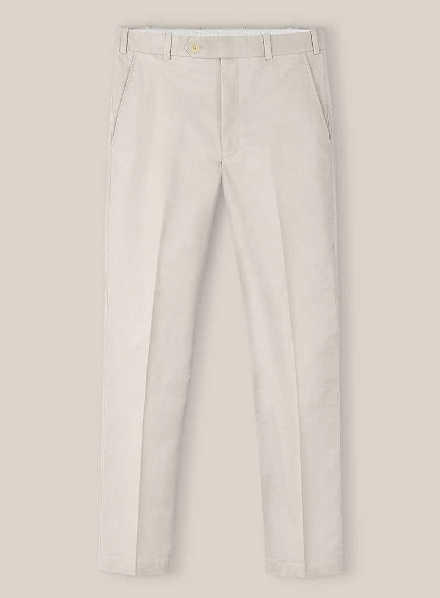 Scabal Light Beige Cashmere Cotton Suit - StudioSuits