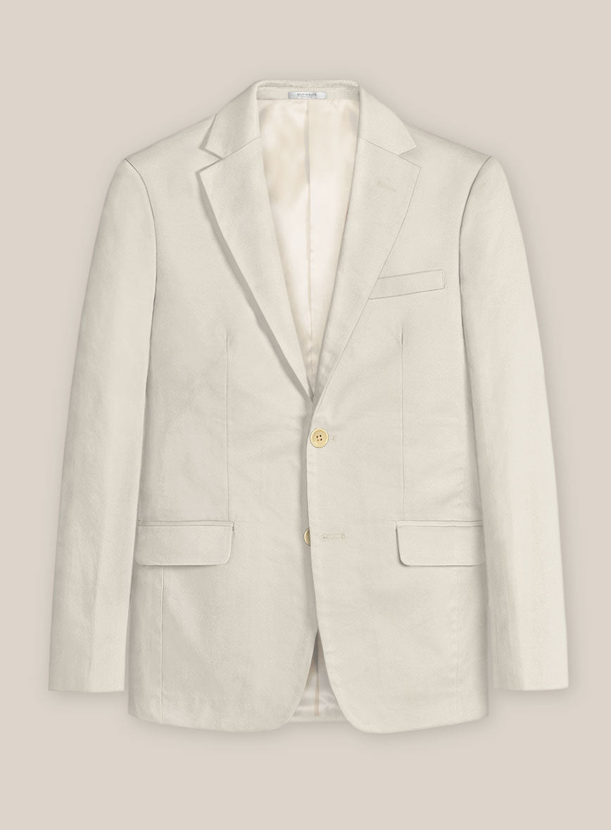 Scabal Light Fawn Cotton Stretch Suit - StudioSuits