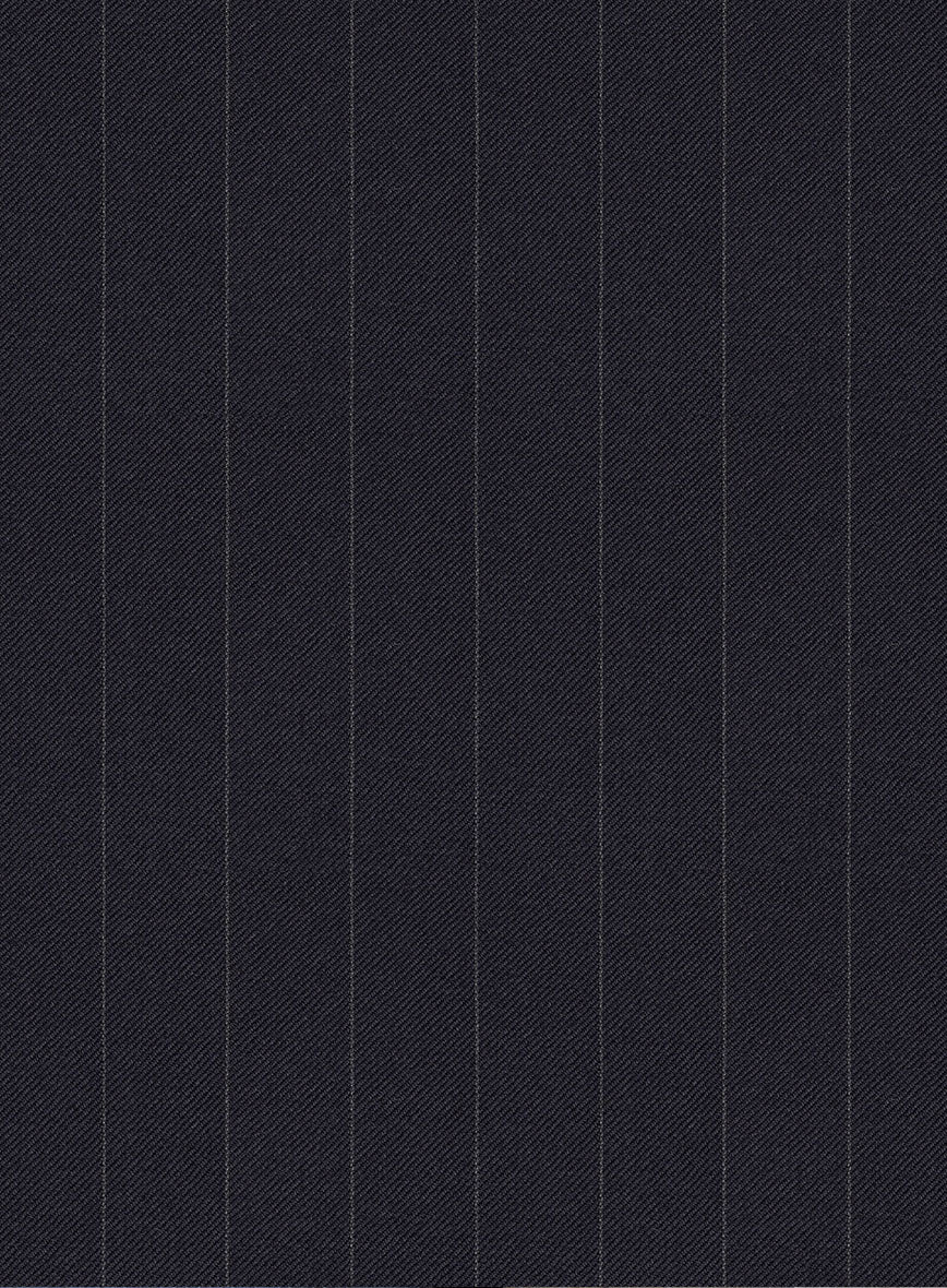 Scabal Lizaro Stripe Blue Wool Suit - StudioSuits