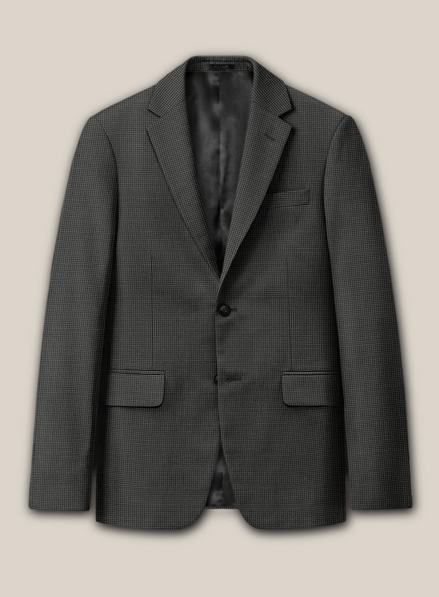 Scabal Londoner Adiel Grid Gray Wool Suit - StudioSuits