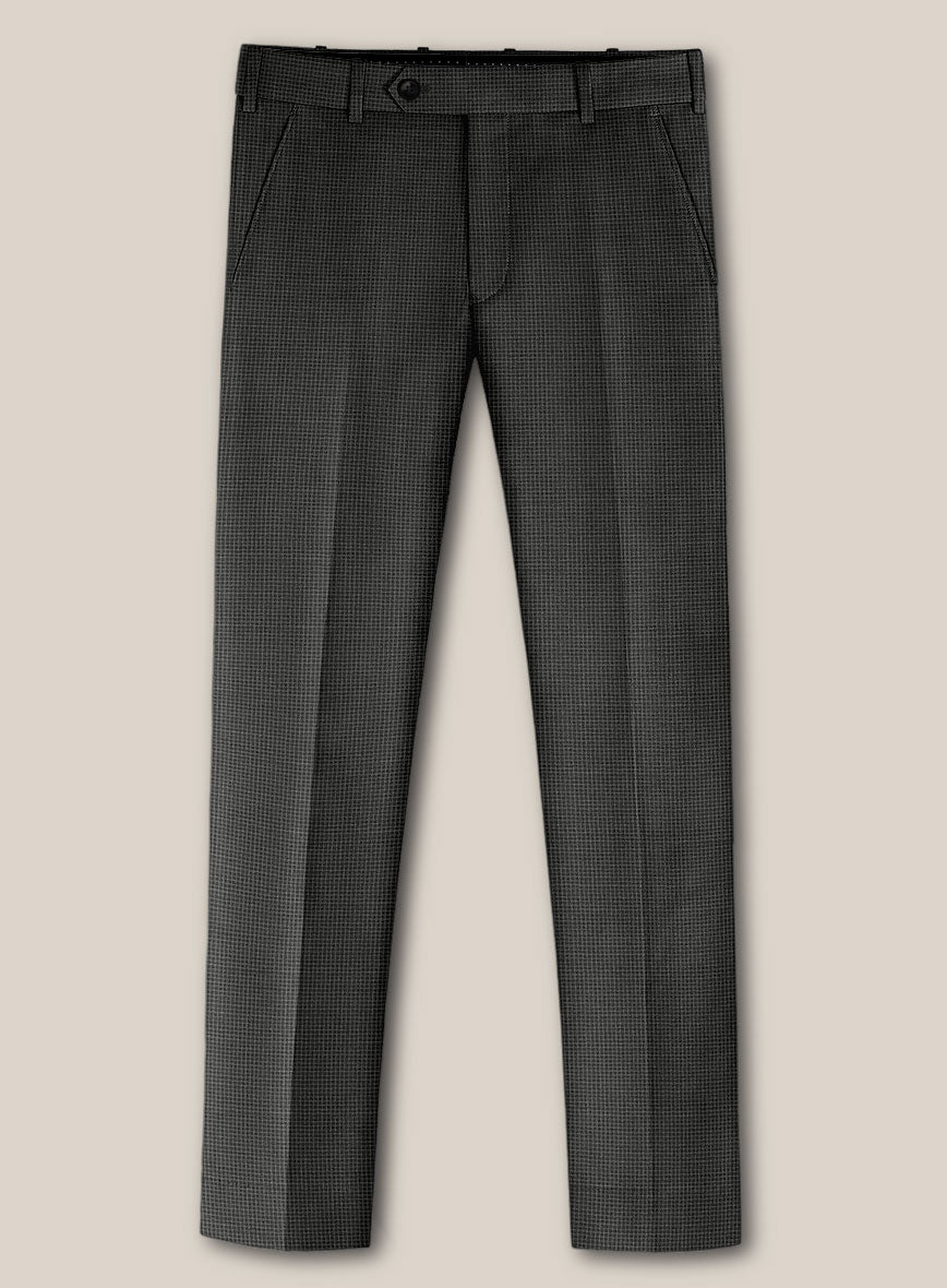 Scabal Londoner Adiel Grid Gray Wool Suit - StudioSuits