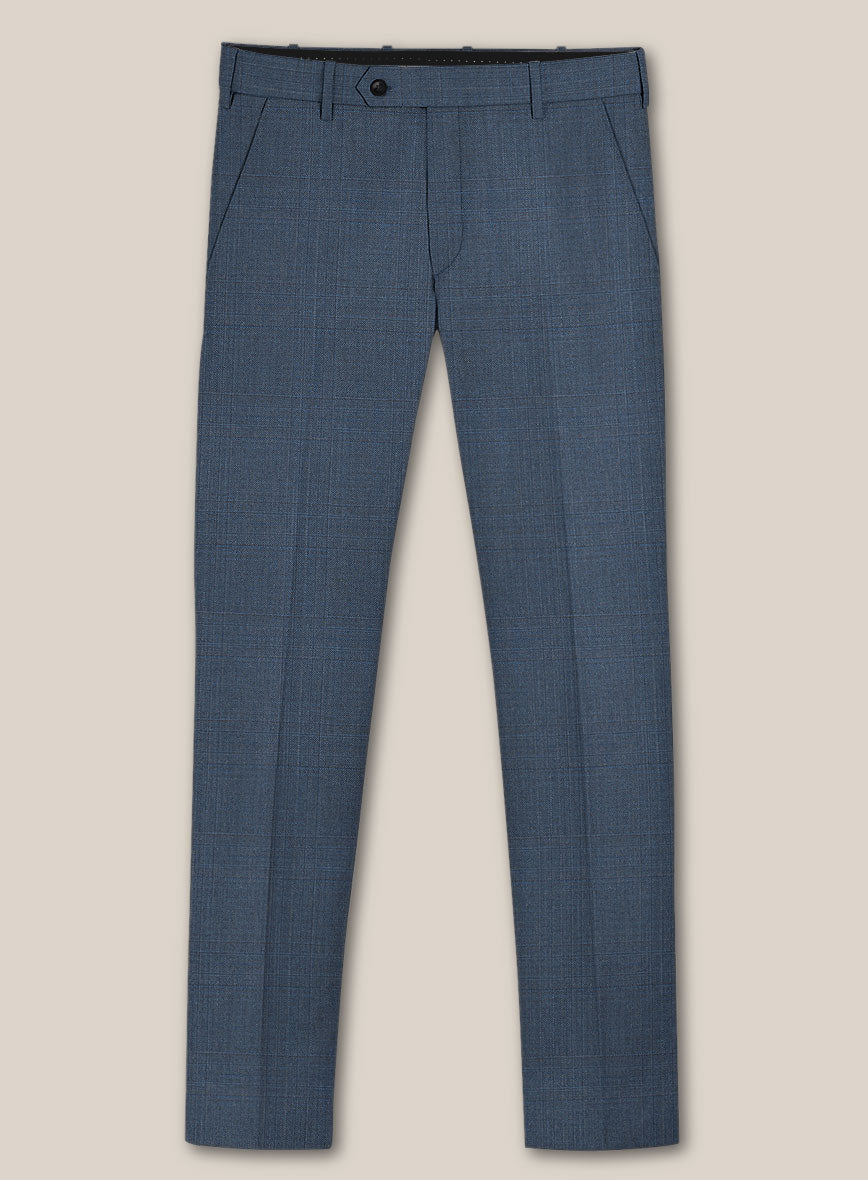 Scabal Londoner Blasi Checks Blue Wool Suit - StudioSuits