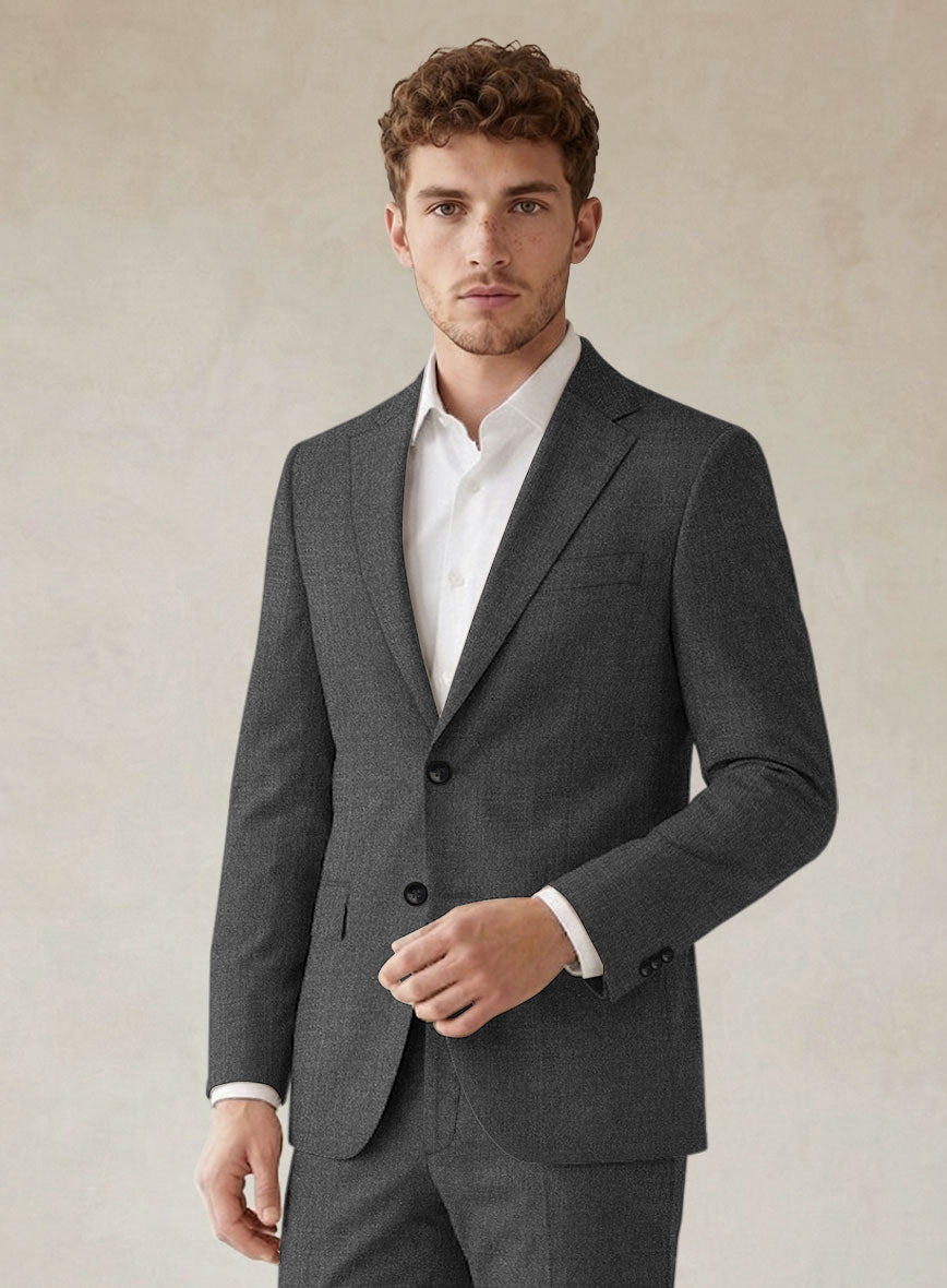 Scabal Londoner Dark Gray Wool Jacket - StudioSuits