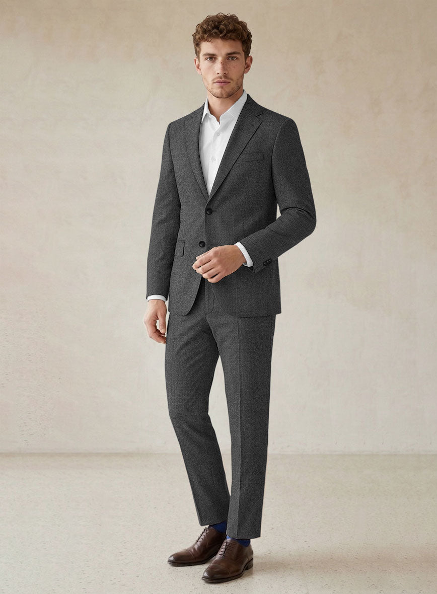 Scabal Londoner Dark Gray Wool Suit - StudioSuits