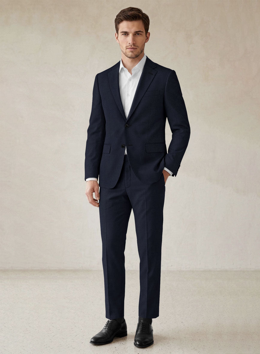 Scabal Londoner Dexi Blue Wool Suit - StudioSuits