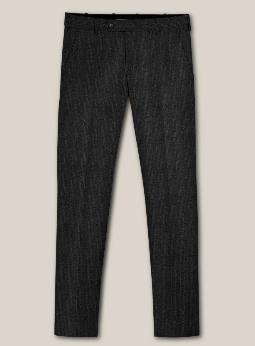 Scabal Londoner Emingo Stripe Charcoal Wool Suit - StudioSuits