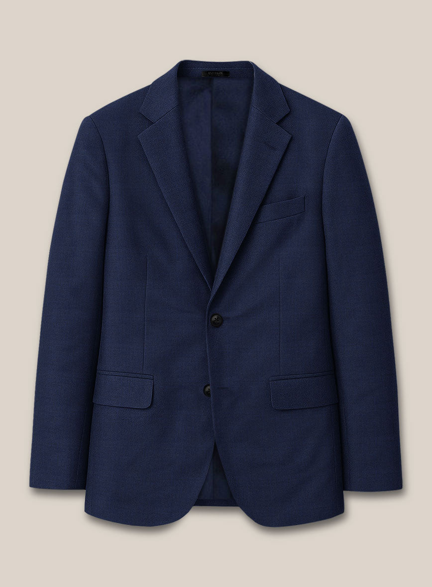 Scabal Londoner Esma Checks Blue Wool Jacket - StudioSuits