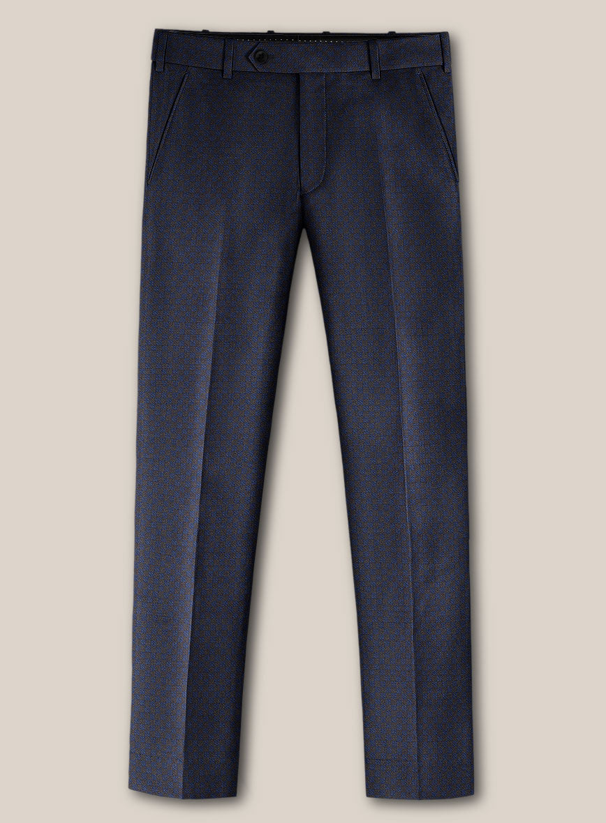 Scabal Londoner Gallo Blue Wool Pants - StudioSuits