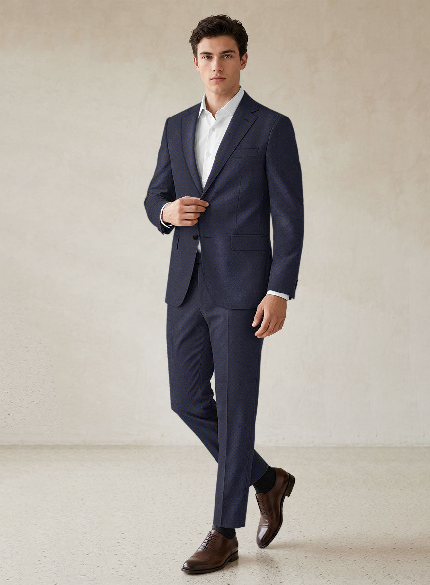 Scabal Londoner Gallo Blue Wool Suit - StudioSuits
