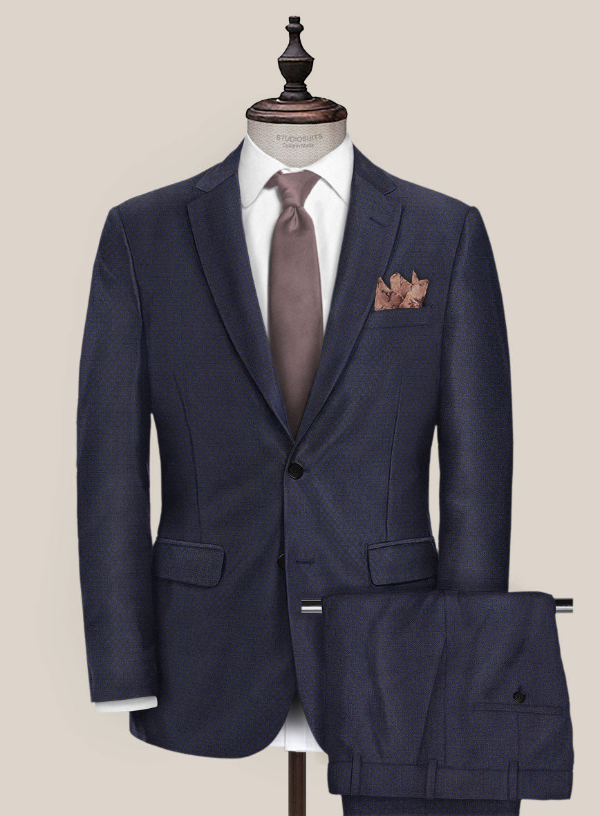 Scabal Londoner Gallo Blue Wool Suit - StudioSuits