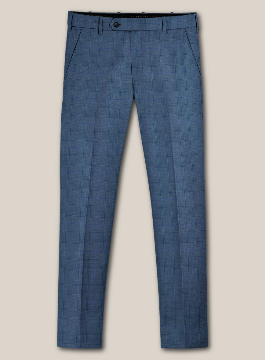 Scabal Londoner Glen Blue Wool Suit - StudioSuits