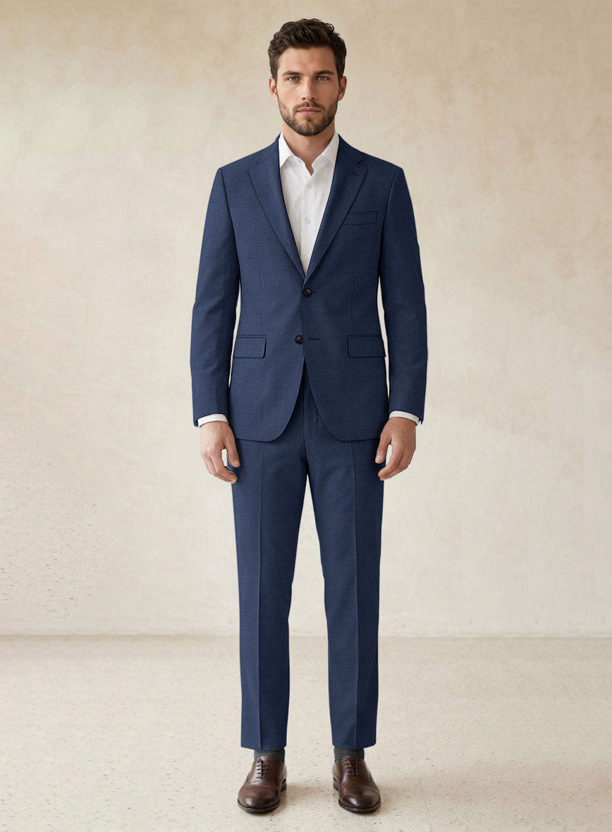 Scabal Londoner Indigo Blue Wool Suit - StudioSuits
