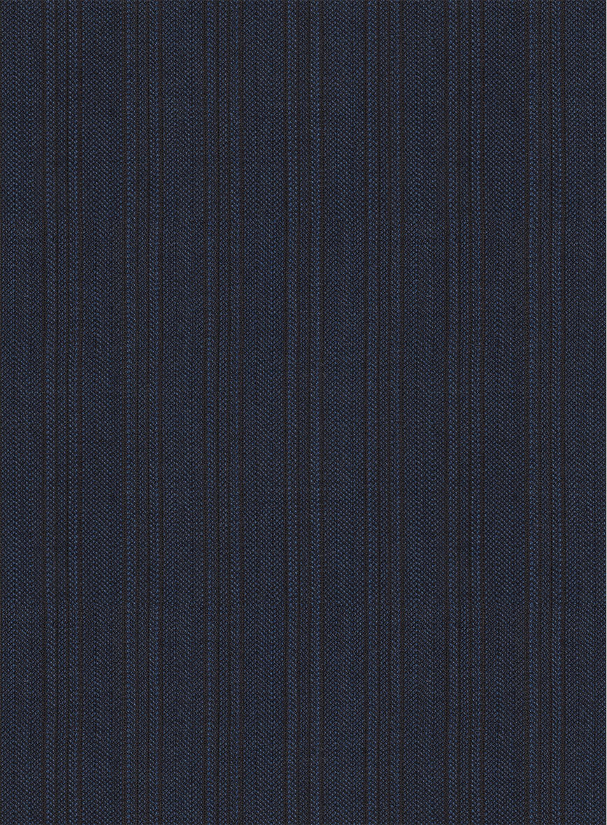 Scabal Londoner Jolge Stripe Blue Wool Suit - StudioSuits