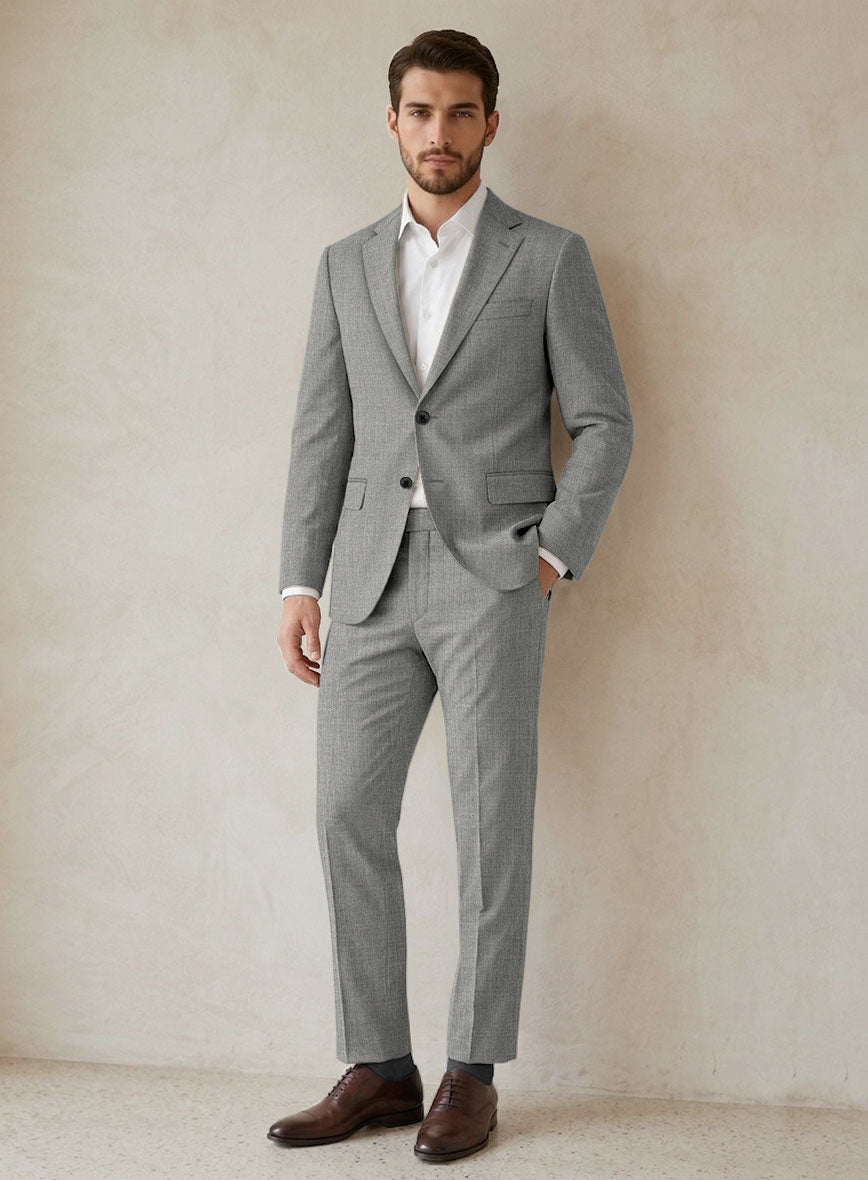 Scabal Londoner Light Gray Wool Suit - StudioSuits
