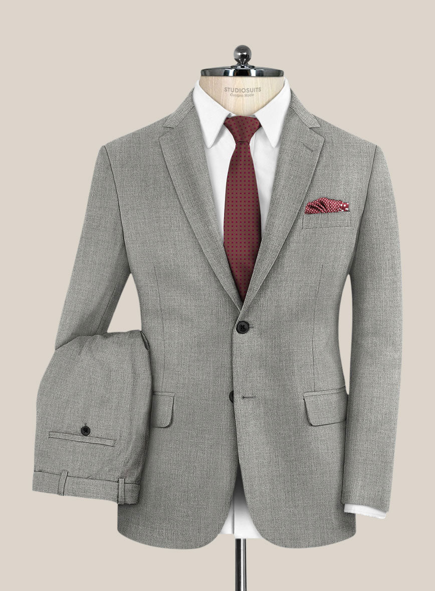 Scabal Londoner Light Gray Wool Suit - StudioSuits