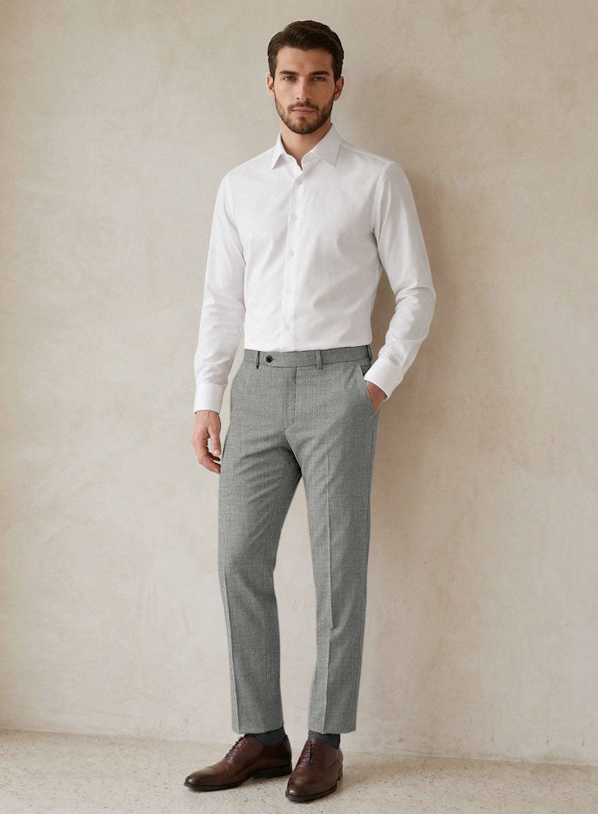 Scabal Londoner Light Gray Wool Suit - StudioSuits