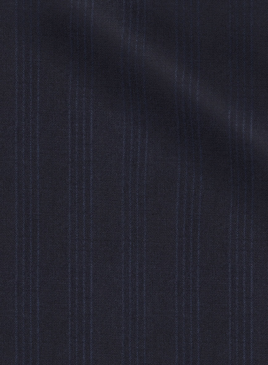 Scabal Londoner Manpa Stripe Blue Wool Suit - StudioSuits