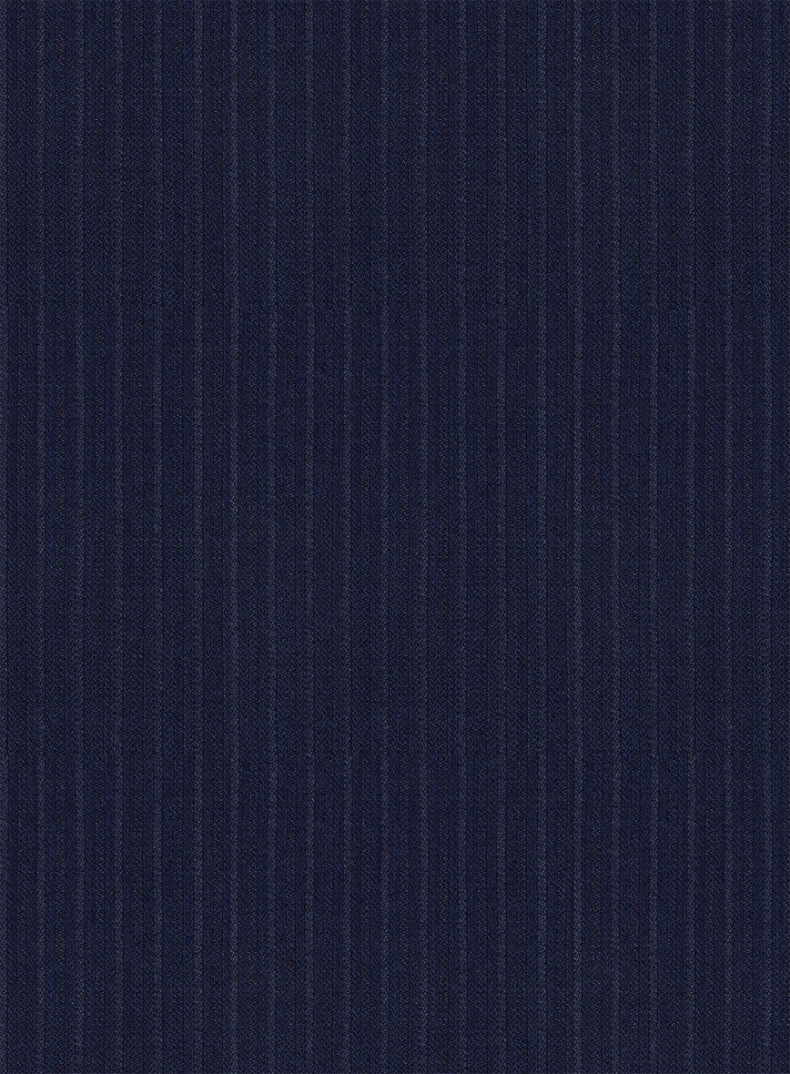 Scabal Londoner Mence Stripe Blue Wool Suit - StudioSuits