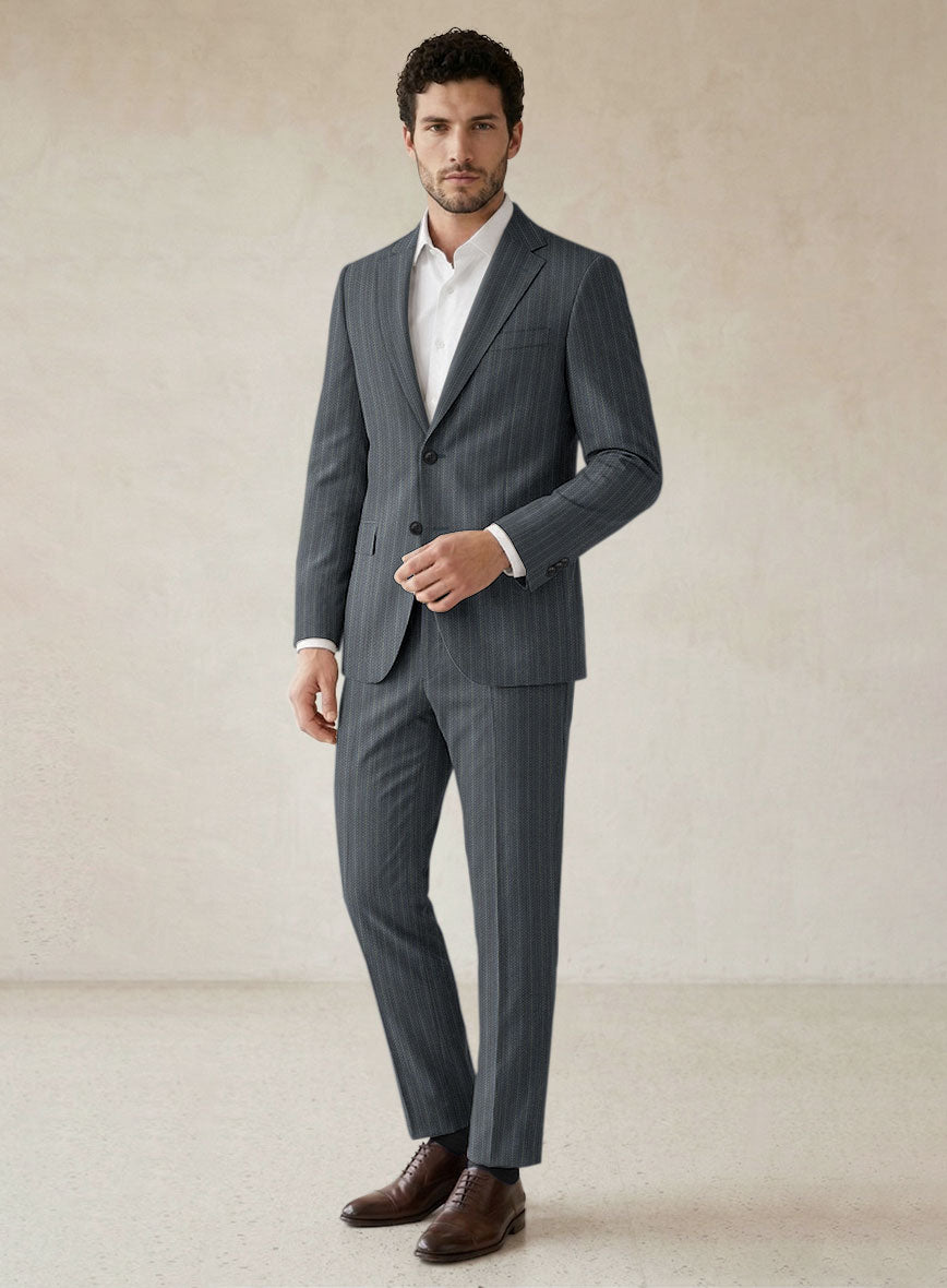 Scabal Londoner Metra Gray Wool Suit - StudioSuits