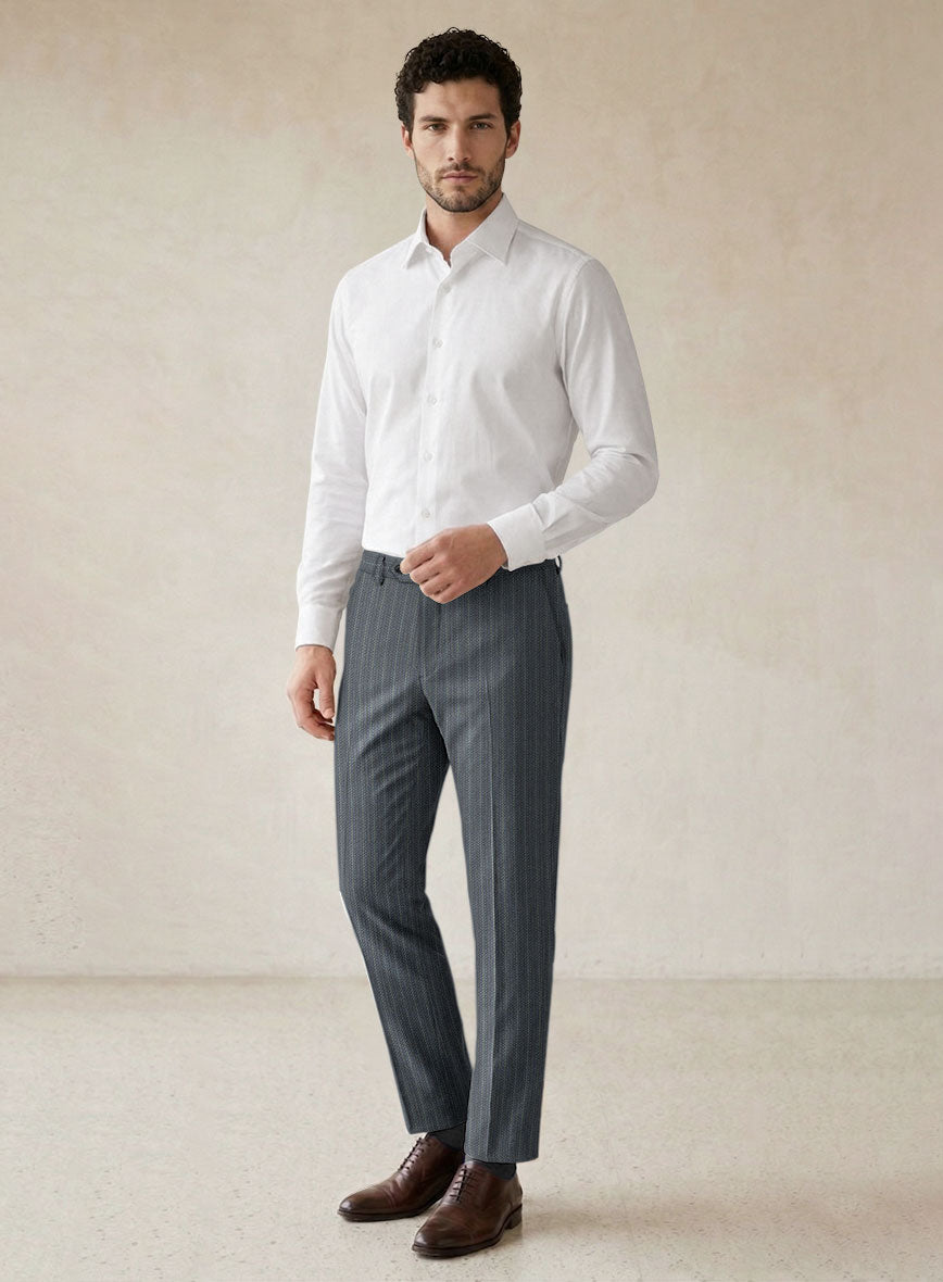 Scabal Londoner Metra Gray Wool Suit - StudioSuits