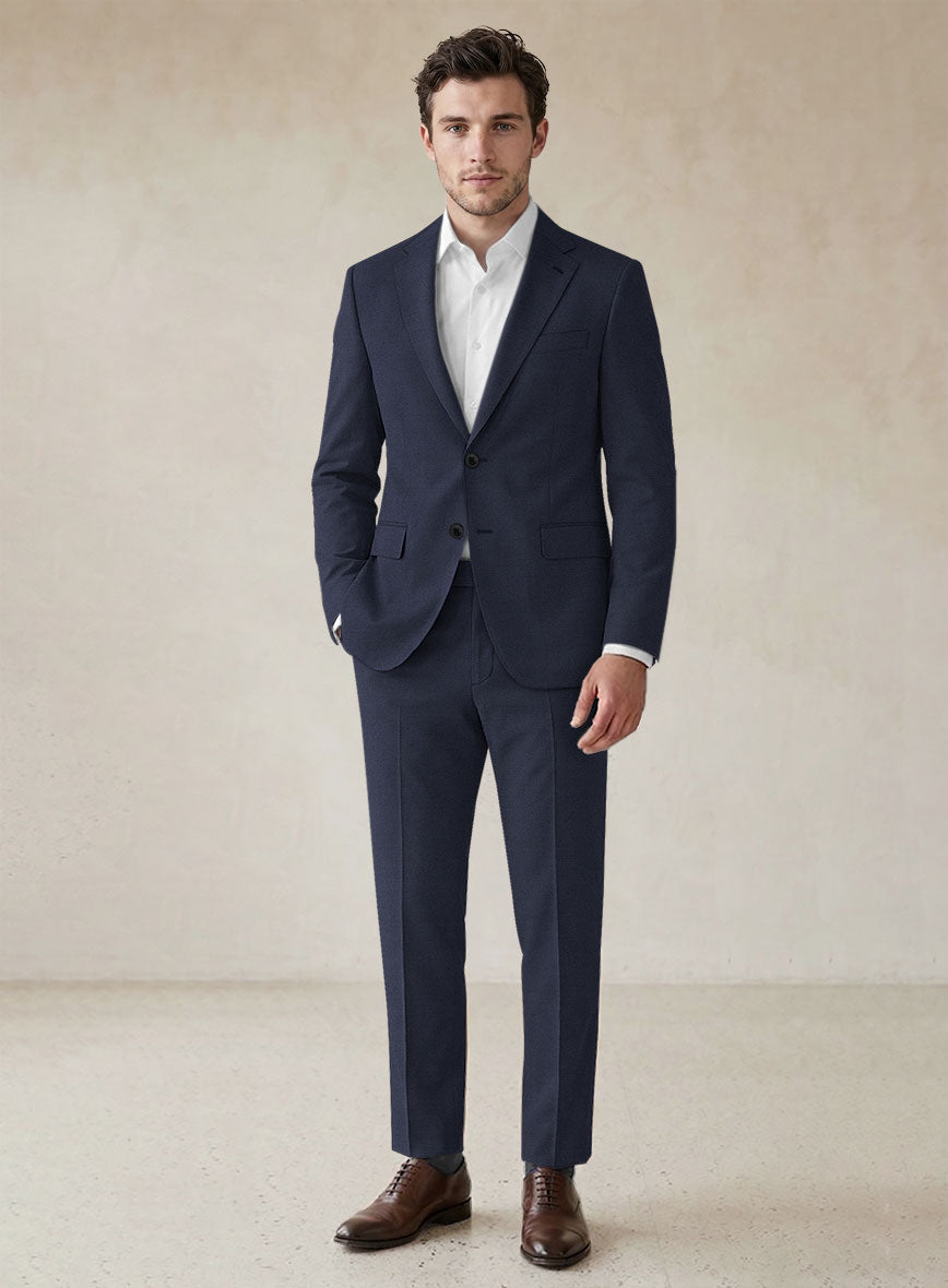 Scabal Londoner Mirage Blue Wool Suit - StudioSuits