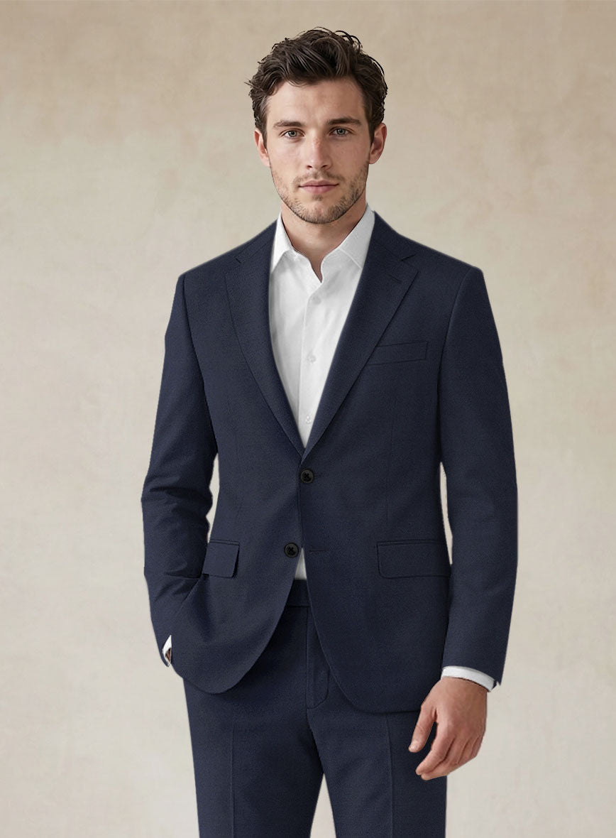 Scabal Londoner Mirage Blue Wool Suit - StudioSuits