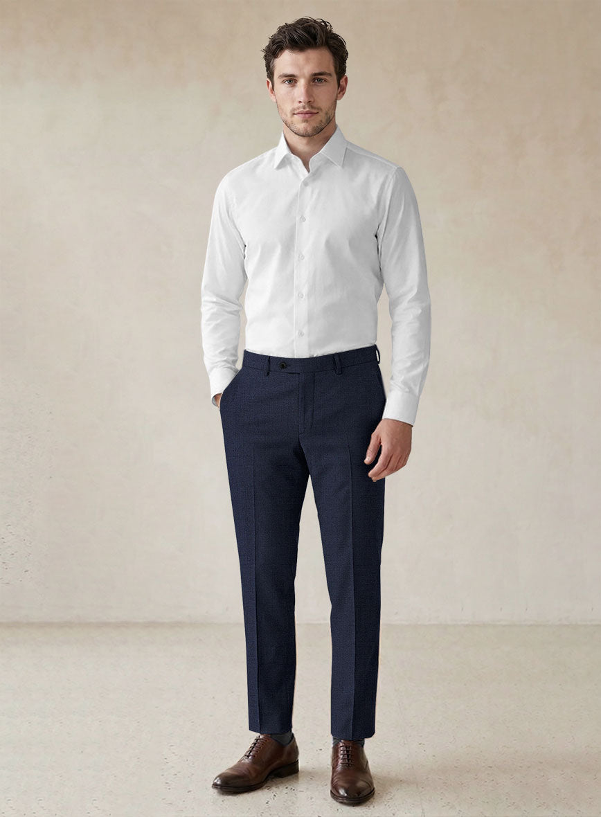 Scabal Londoner Mirage Blue Wool Suit - StudioSuits