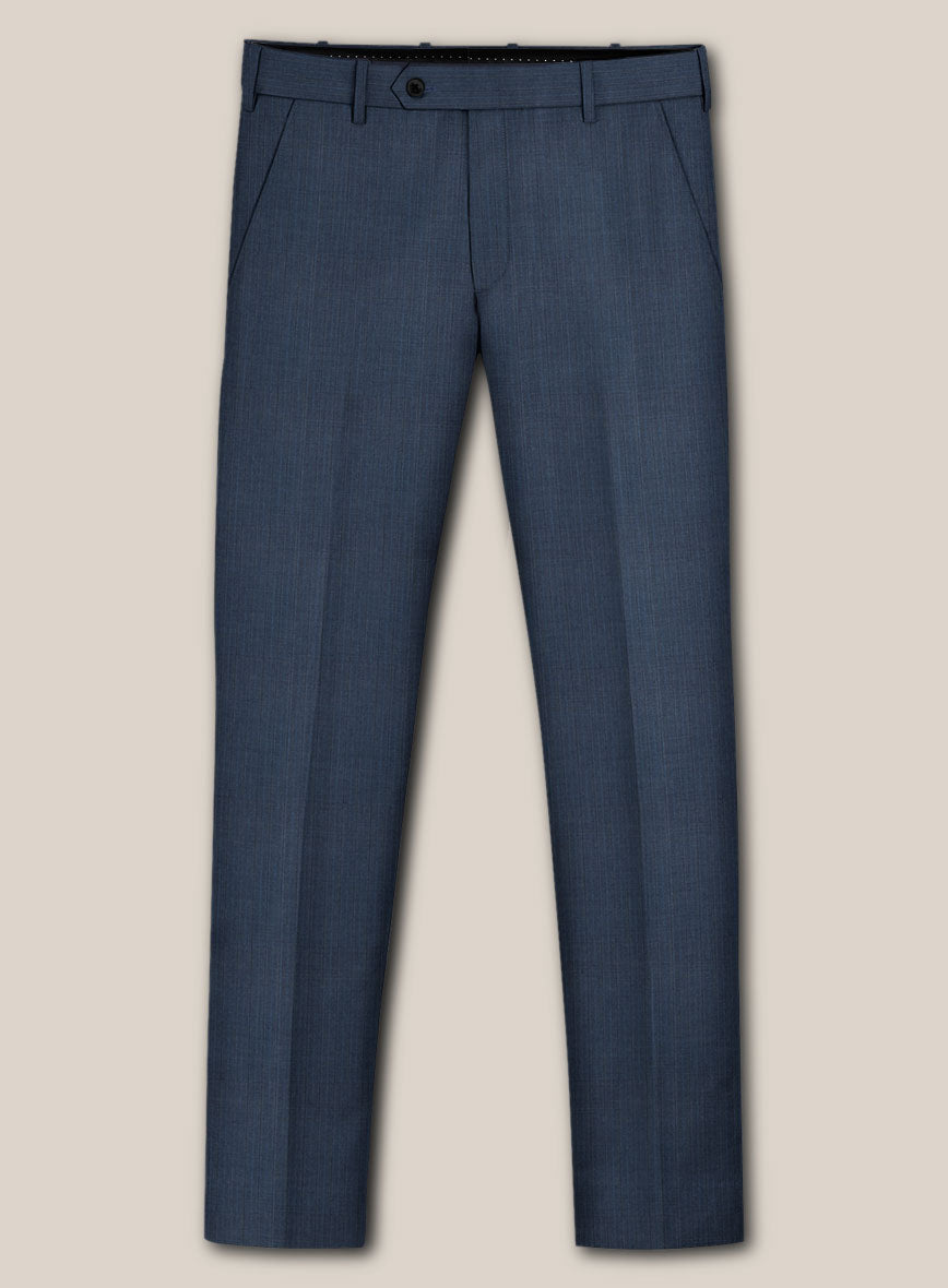 Scabal Londoner Rez Stripe Blue Wool Suit - StudioSuits