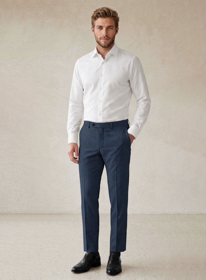 Scabal Londoner Rez Stripe Blue Wool Suit - StudioSuits