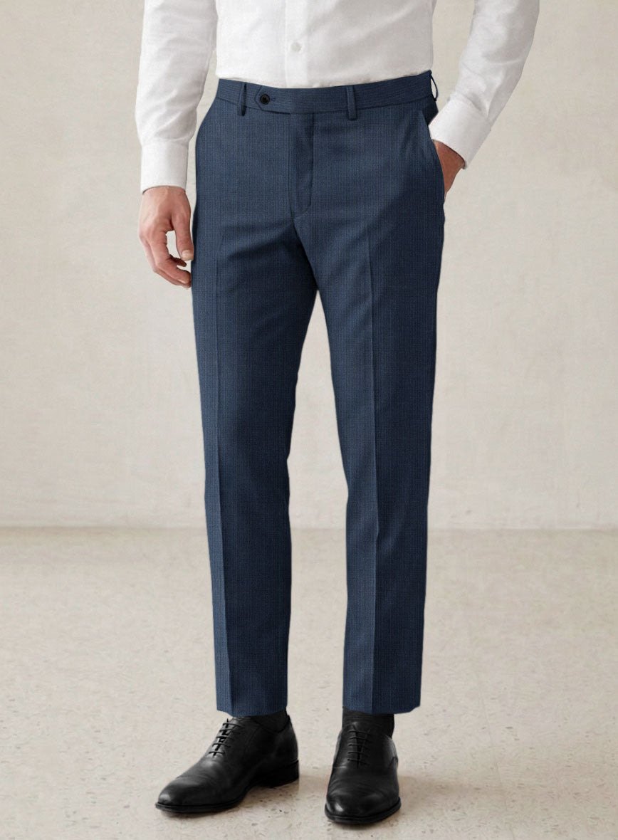 Scabal Londoner Rez Stripe Blue Wool Suit - StudioSuits