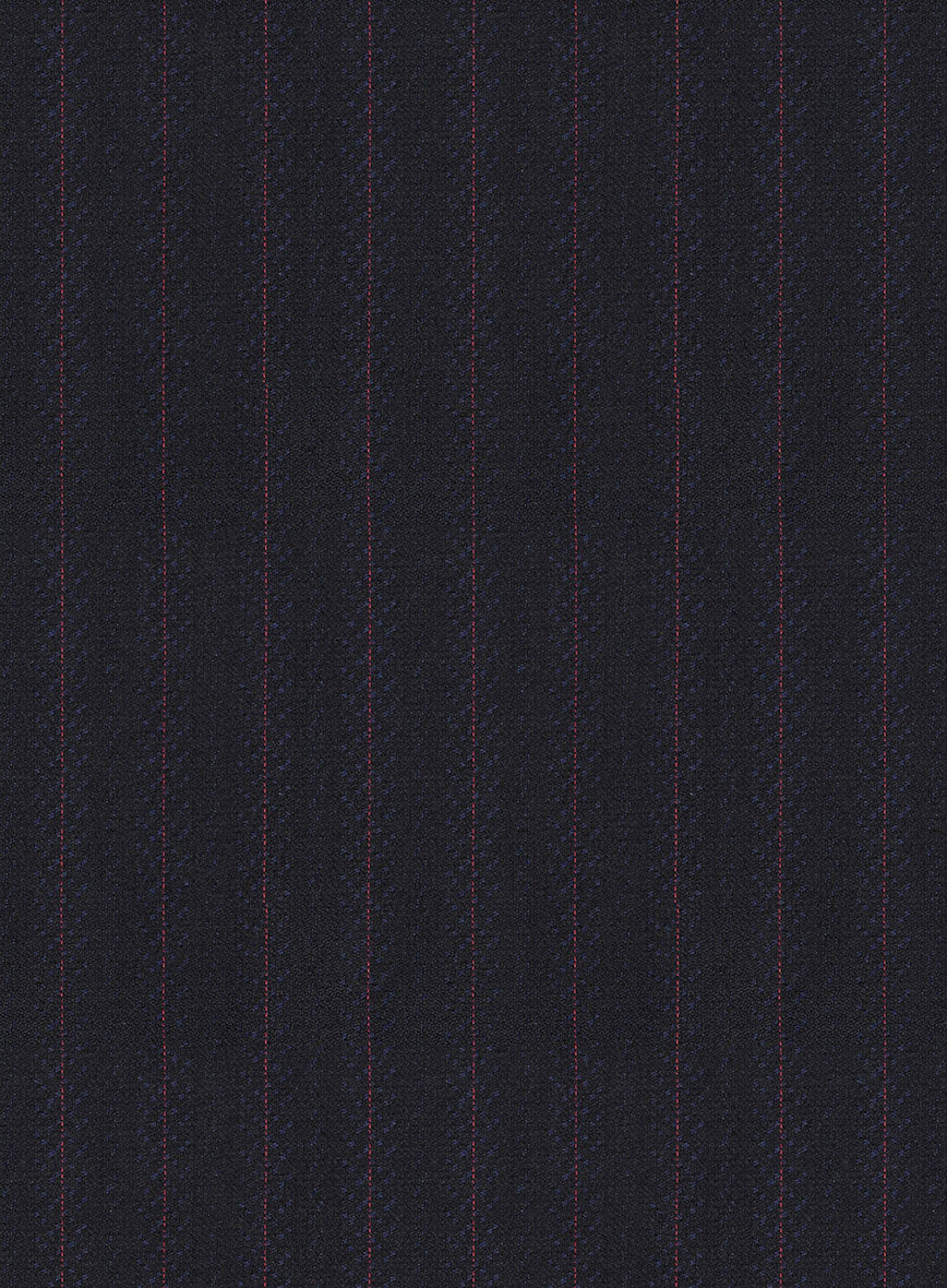 Scabal Londoner Toconi Stripe Blue Wool Pants - StudioSuits