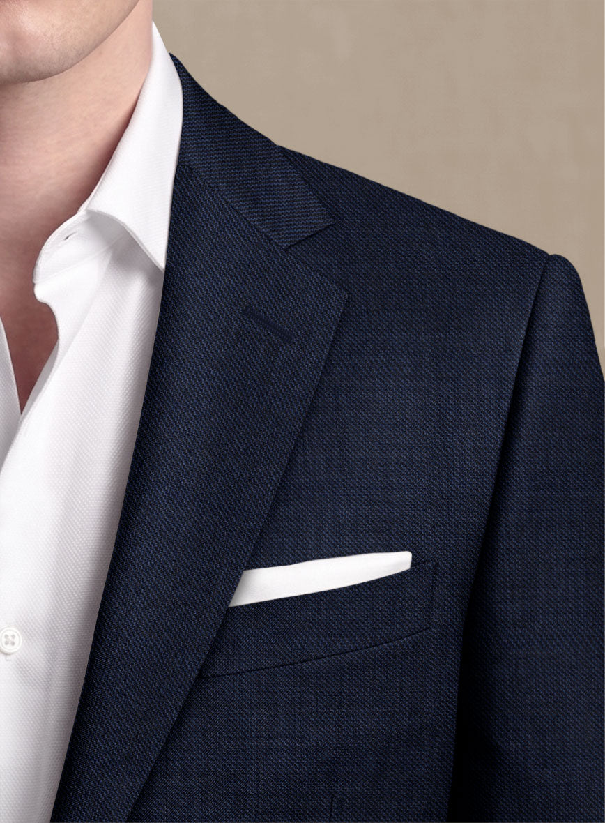 Scabal Londoner Twill Dark Blue Wool Suit - StudioSuits