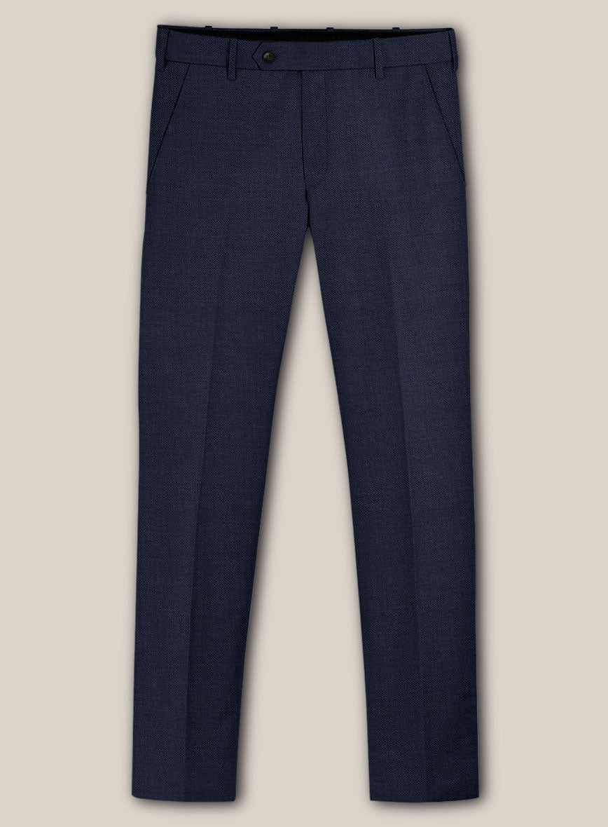 Scabal Londoner Twill Dark Blue Wool Suit - StudioSuits